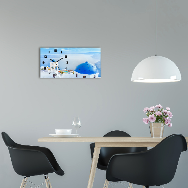 Glazen klok horizontaal Santorini, Griekenland