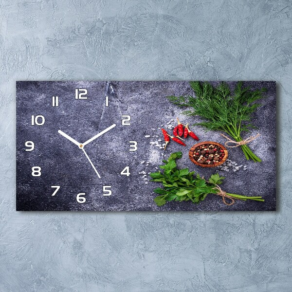 Glazen klok horizontaal Kruiden en specerijen