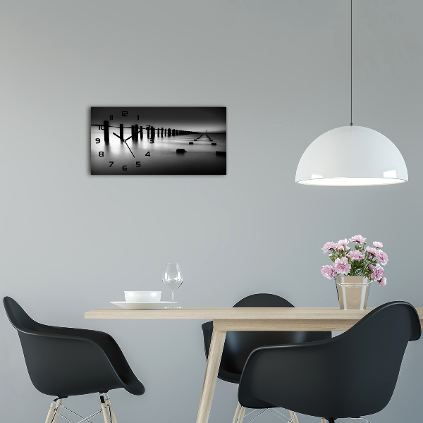 Glazen klok horizontaal De golfbreker van de Theems