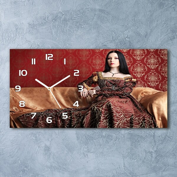 Langwerpige wandklok van glas Middeleeuwen