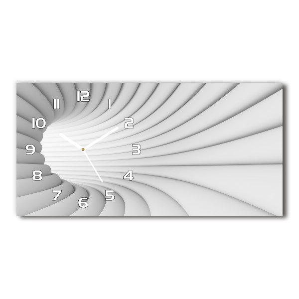 Glazen klok horizontaal Abstracte tunnel