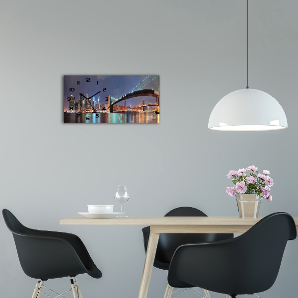 Glazen klok horizontaal Manhattan, New York