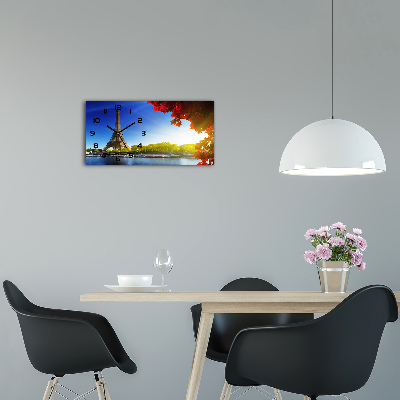 Glazen klok horizontaal Eiffeltoren Parijs