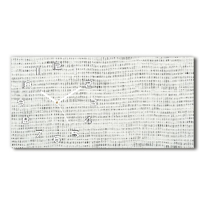 Glazen klok horizontaal Wit linnen canvas