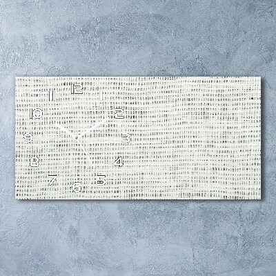 Glazen klok horizontaal Wit linnen canvas