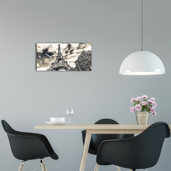 Glazen klok horizontaal Eiffeltoren Parijs