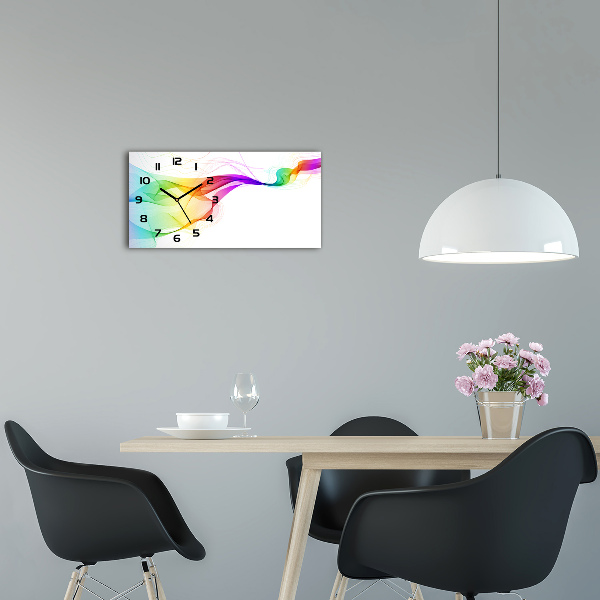Glazen klok horizontaal Kleurrijke abstractie
