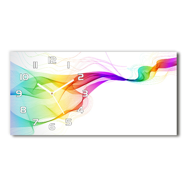 Glazen klok horizontaal Kleurrijke abstractie