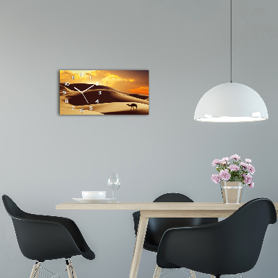 Glazen klok horizontaal Sahara-kameel