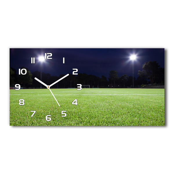 Glazen klok horizontaal Voetbalveld
