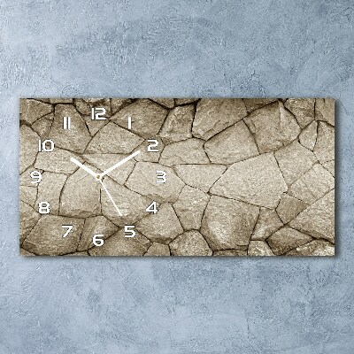 Glazen klok horizontaal Stenen muur