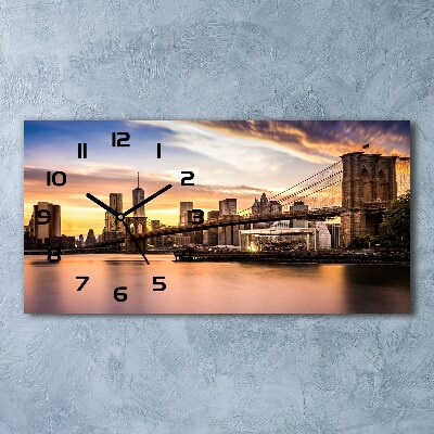 Glazen klok horizontaal Brooklynbrug