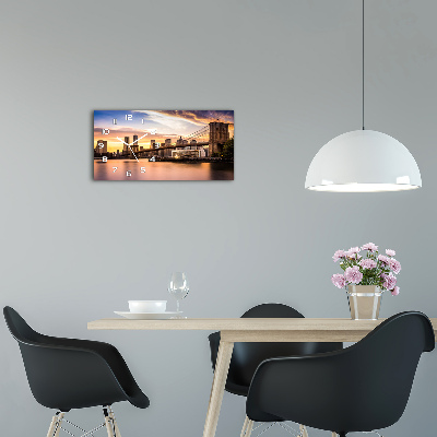 Glazen klok horizontaal Brooklynbrug