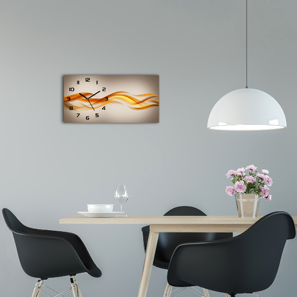 Glazen klok horizontaal Abstracte golven