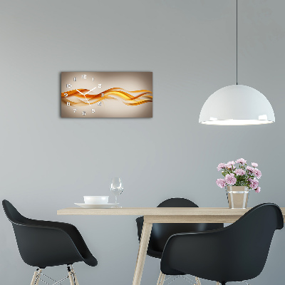 Glazen klok horizontaal Abstracte golven