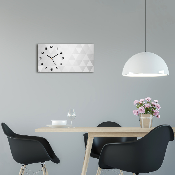 Langwerpige wandklok van glas Abstracte achtergrond