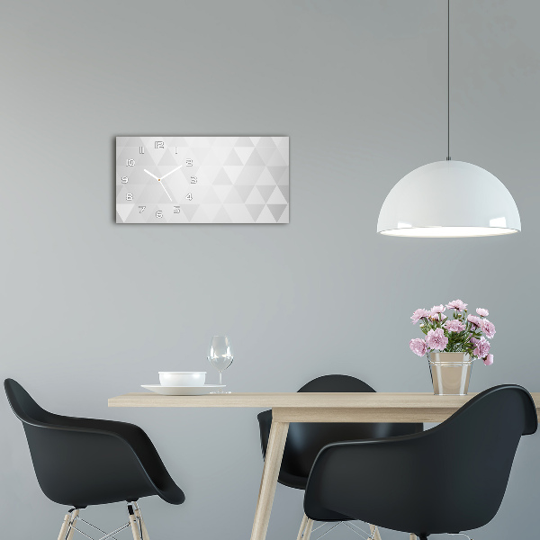 Langwerpige wandklok van glas Abstracte achtergrond