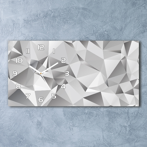 Langwerpige wandklok van glas 3D-abstractie