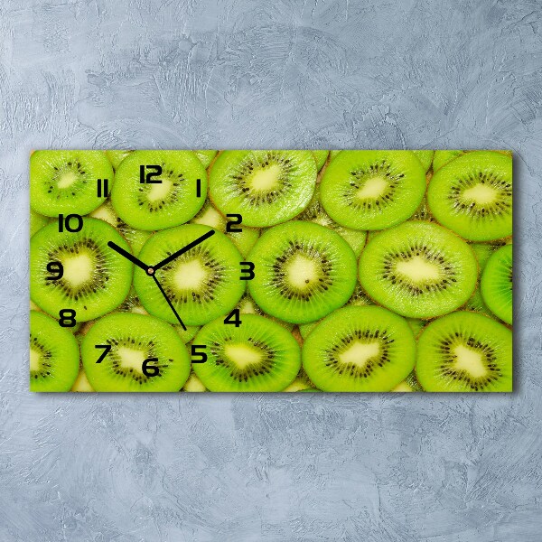 Nowoczesny zegar ścienny szklany Kiwi
