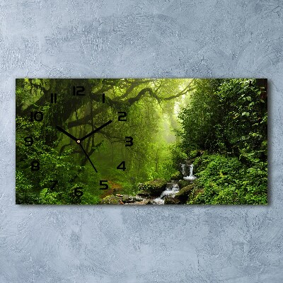 Glazen klok horizontaal Oerwoud in Nepal