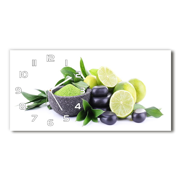 Glazen klok horizontaal Kalk en stenen