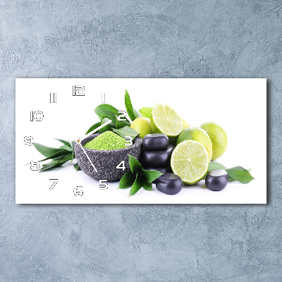 Glazen klok horizontaal Kalk en stenen