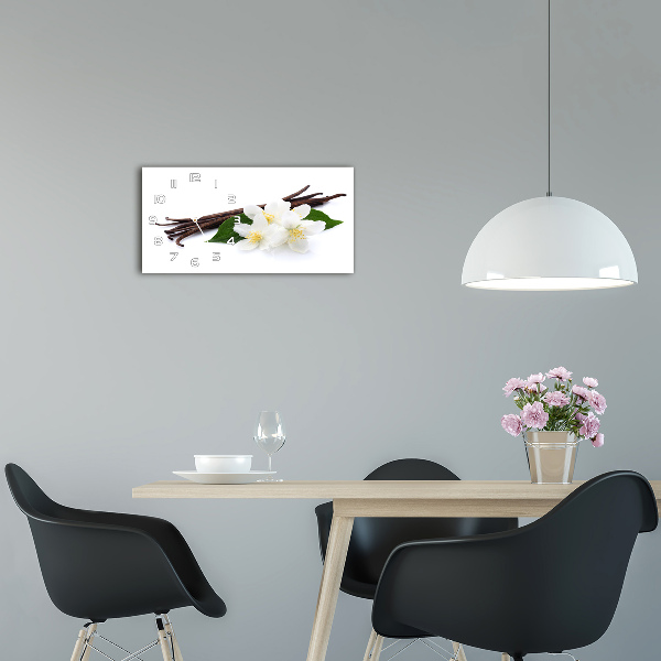 Zegar ścienny szklany Jaśmin i wanilia