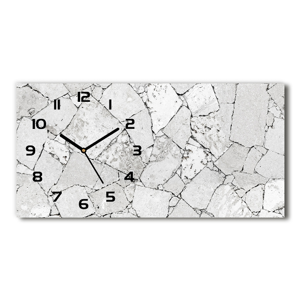Glazen klok horizontaal Stenen muur