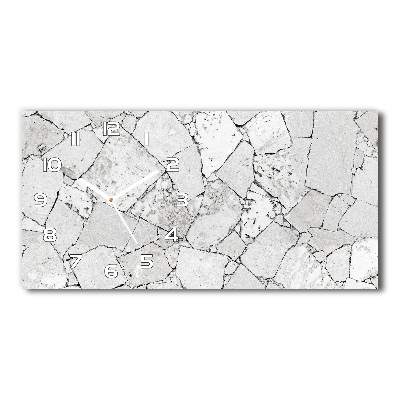 Glazen klok horizontaal Stenen muur
