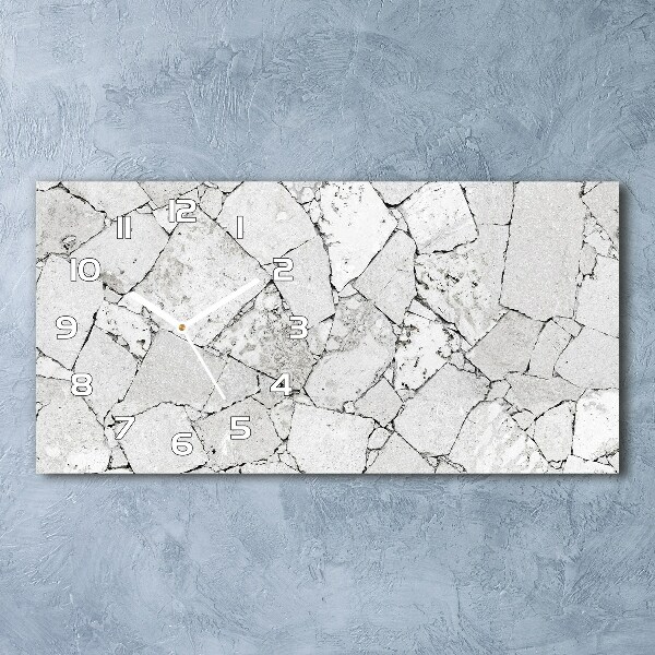 Glazen klok horizontaal Stenen muur