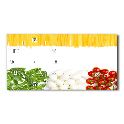 Langwerpige wandklok van glas Italiaanse vlag