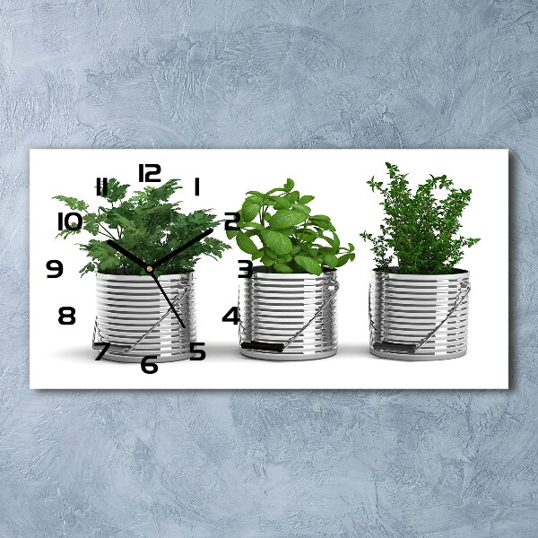 Glazen klok horizontaal Aromatische planten