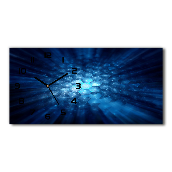 Glazen wandklok rechthoekig Kristallen