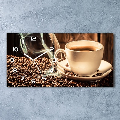 Glazen klok horizontaal Aromatische koffie