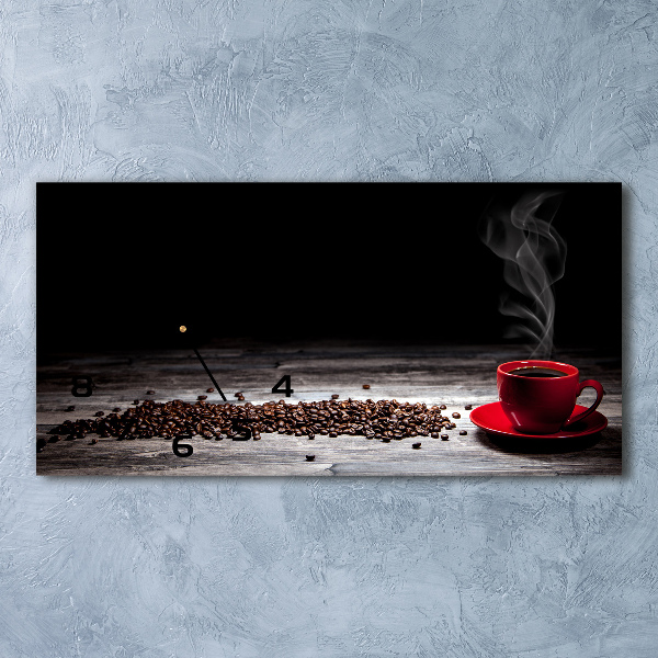 Glazen klok horizontaal Aromatische koffie