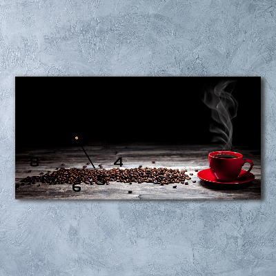 Glazen klok horizontaal Aromatische koffie