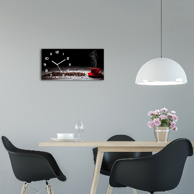 Zegar ścienny szklany Aromatyczna kawa