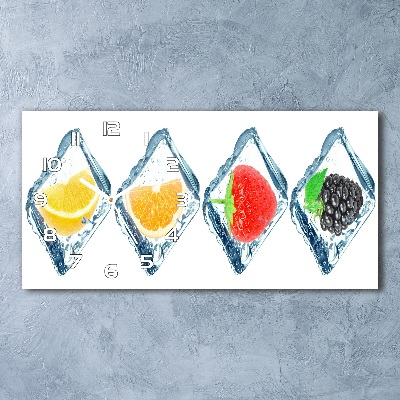 Glazen klok horizontaal Fruitblokjes