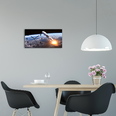 Glazen klok horizontaal Ruimteraket