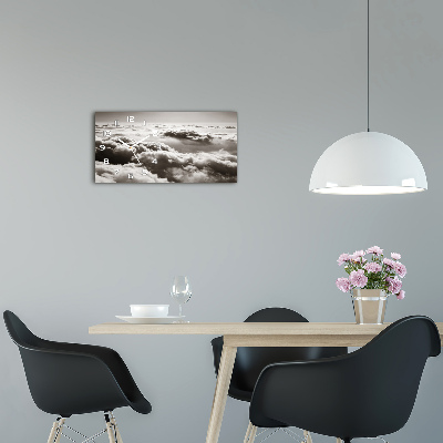 Glazen klok horizontaal Wolken vanuit vogelperspectief