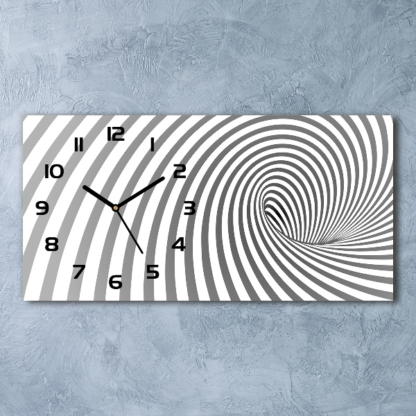Zegar ścienny szklany Spirala w paski