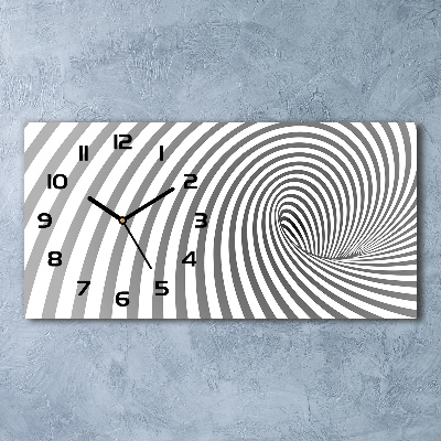 Zegar ścienny szklany Spirala w paski