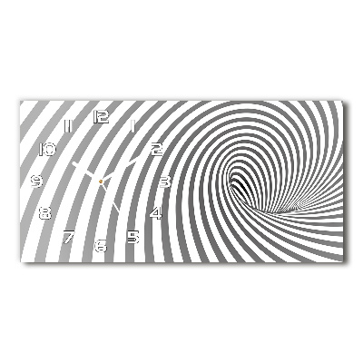 Zegar ścienny szklany Spirala w paski