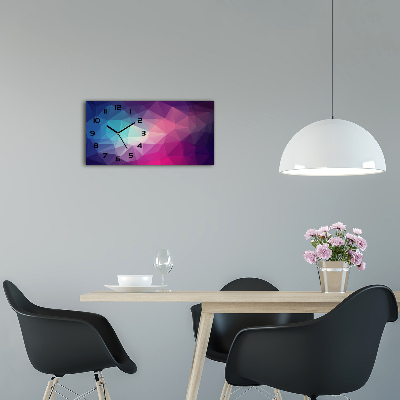 Langwerpige wandklok van glas Abstracte achtergrond