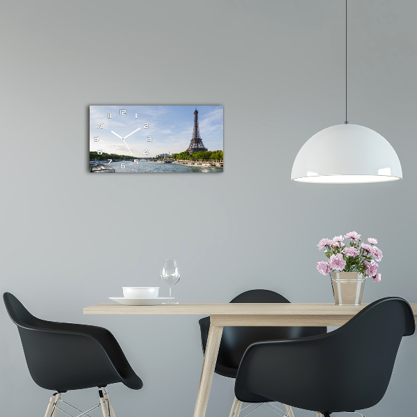 Glazen klok horizontaal Eiffeltoren Parijs