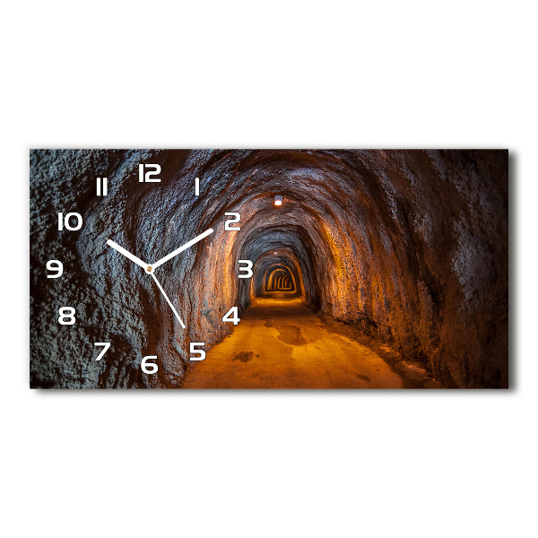 Glazen klok horizontaal Ondergrondse tunnel