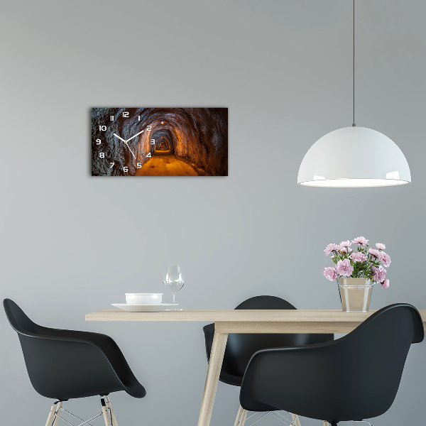 Glazen klok horizontaal Ondergrondse tunnel