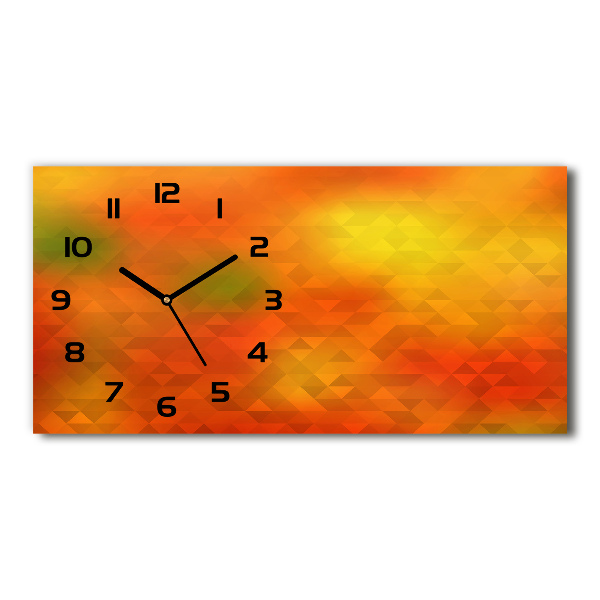 Glazen klok horizontaal Abstracte driehoeken