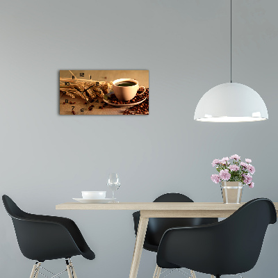 Glazen klok horizontaal Aromatische koffie