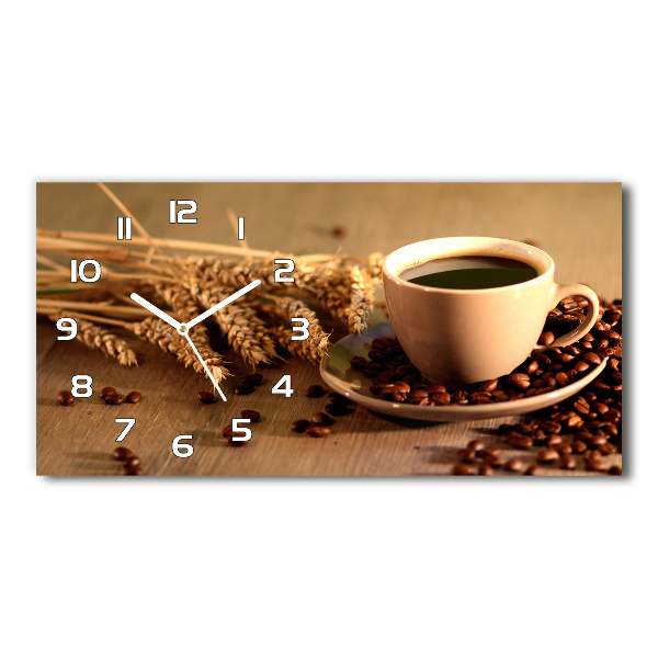 Glazen klok horizontaal Aromatische koffie